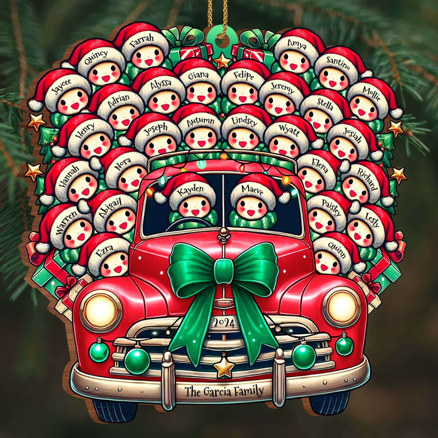 Driving Home For Christmas With Festive Decorations