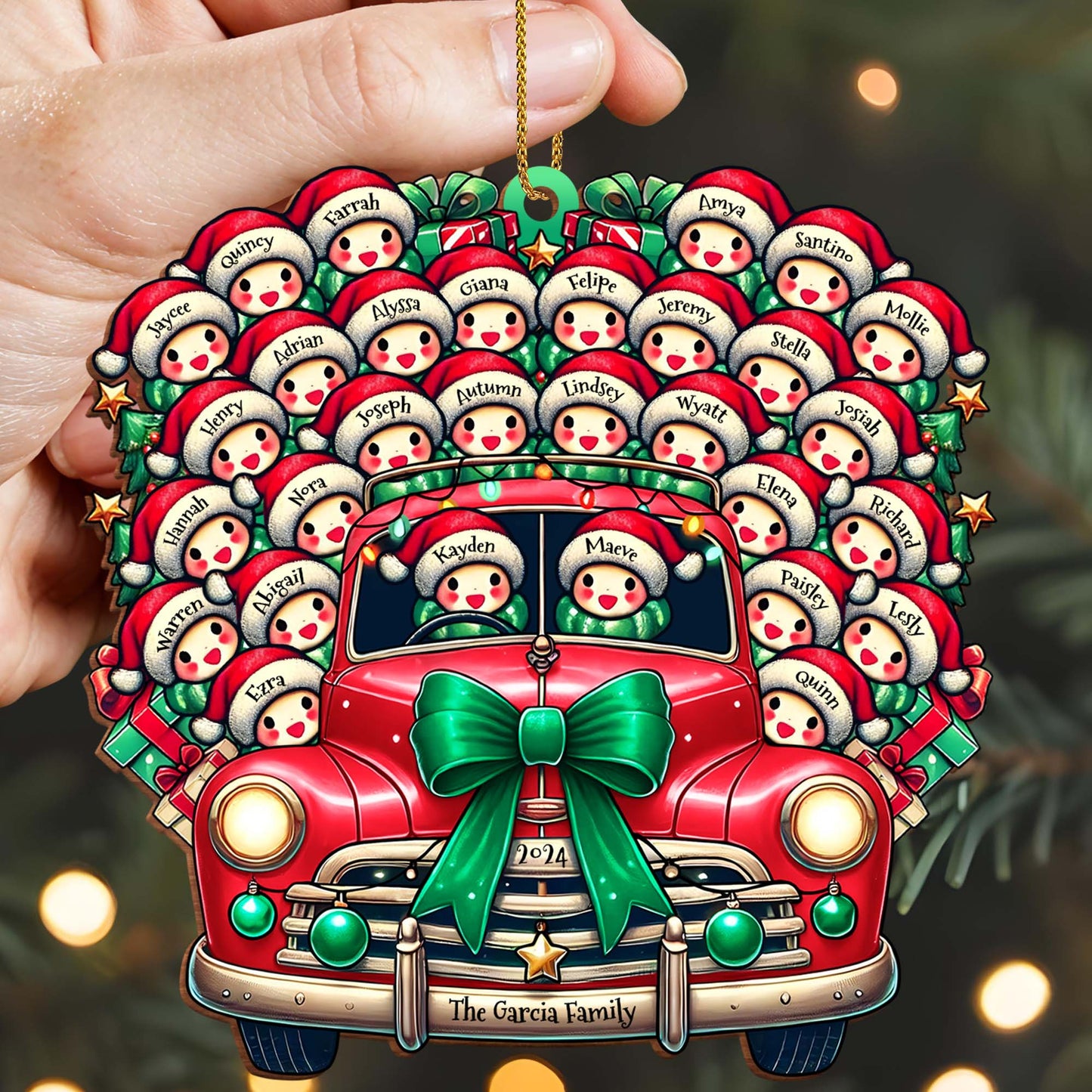 Driving Home For Christmas With Festive Decorations