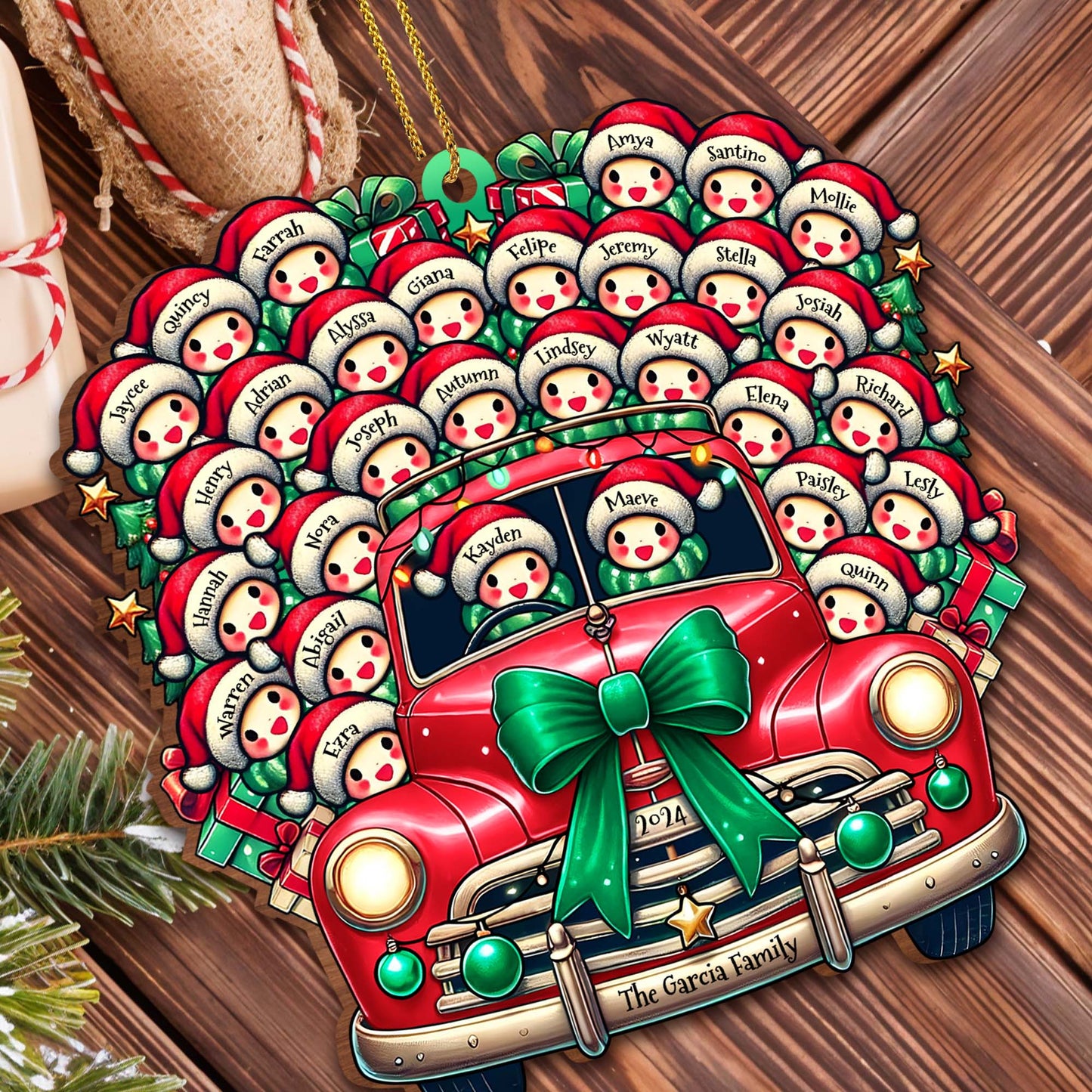 Driving Home For Christmas With Festive Decorations