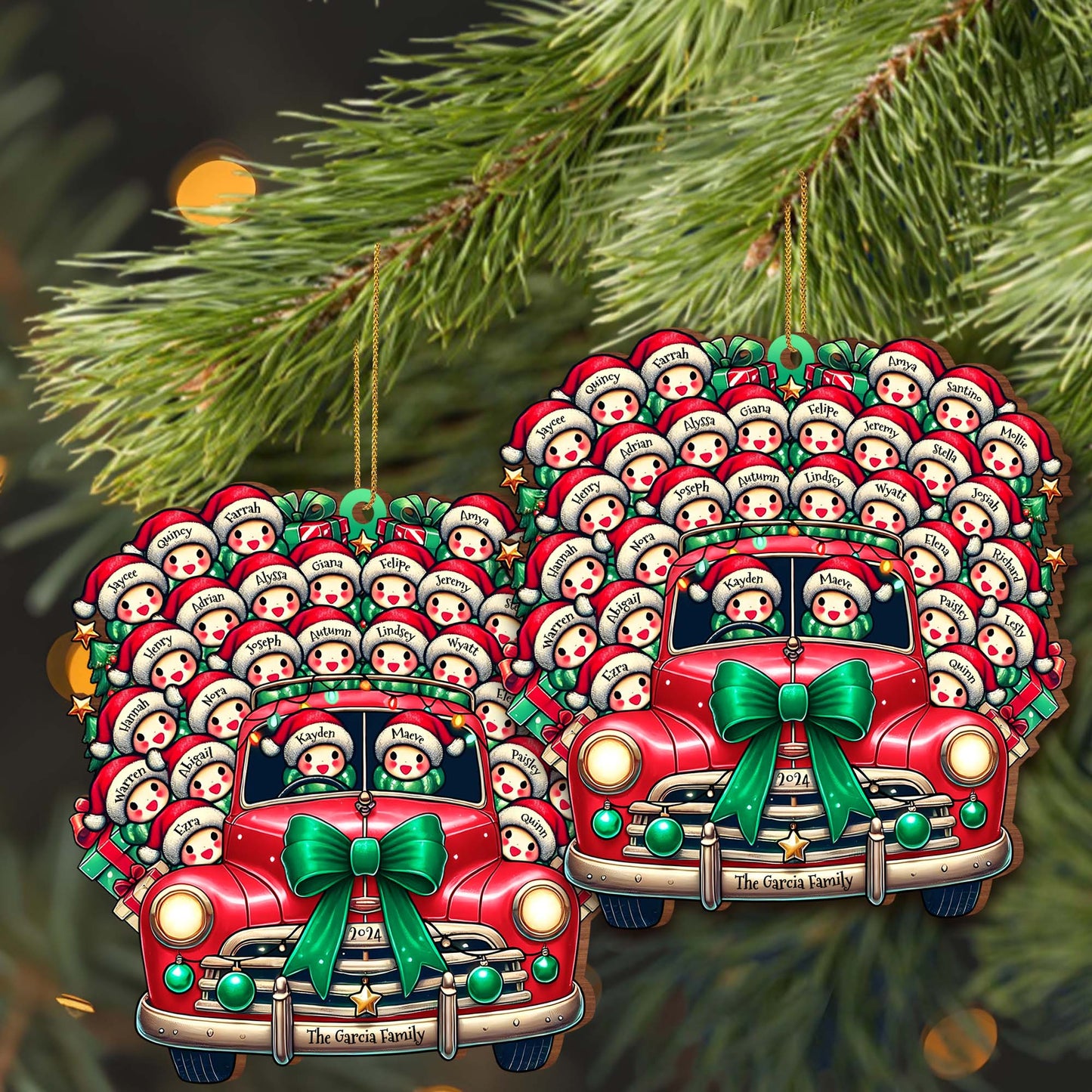Driving Home For Christmas With Festive Decorations