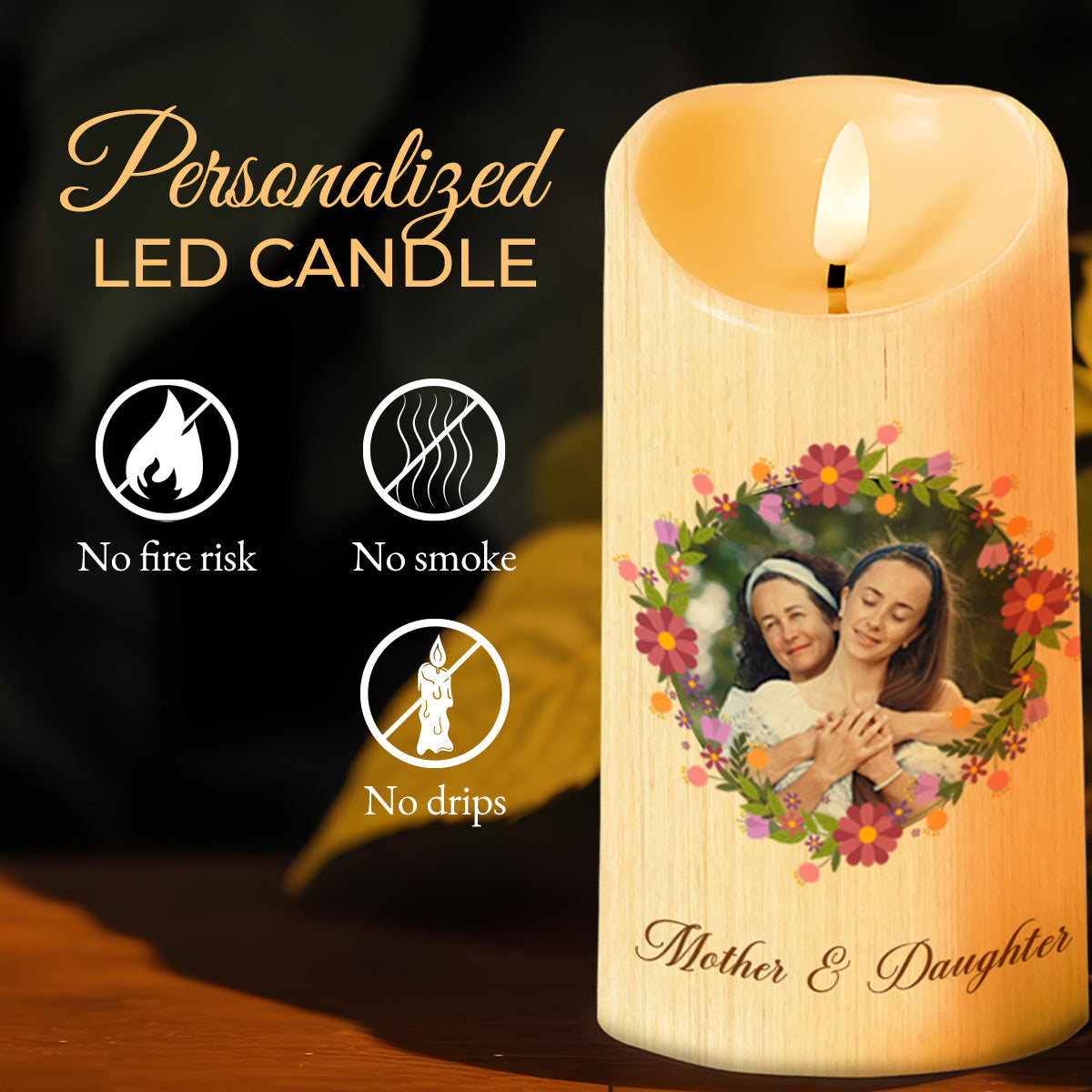 No Matter Where We Go, Always Have Each Other Floral Wreath Design
