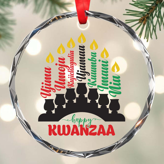 Happy Kwanzaa Kinara With Candles Design