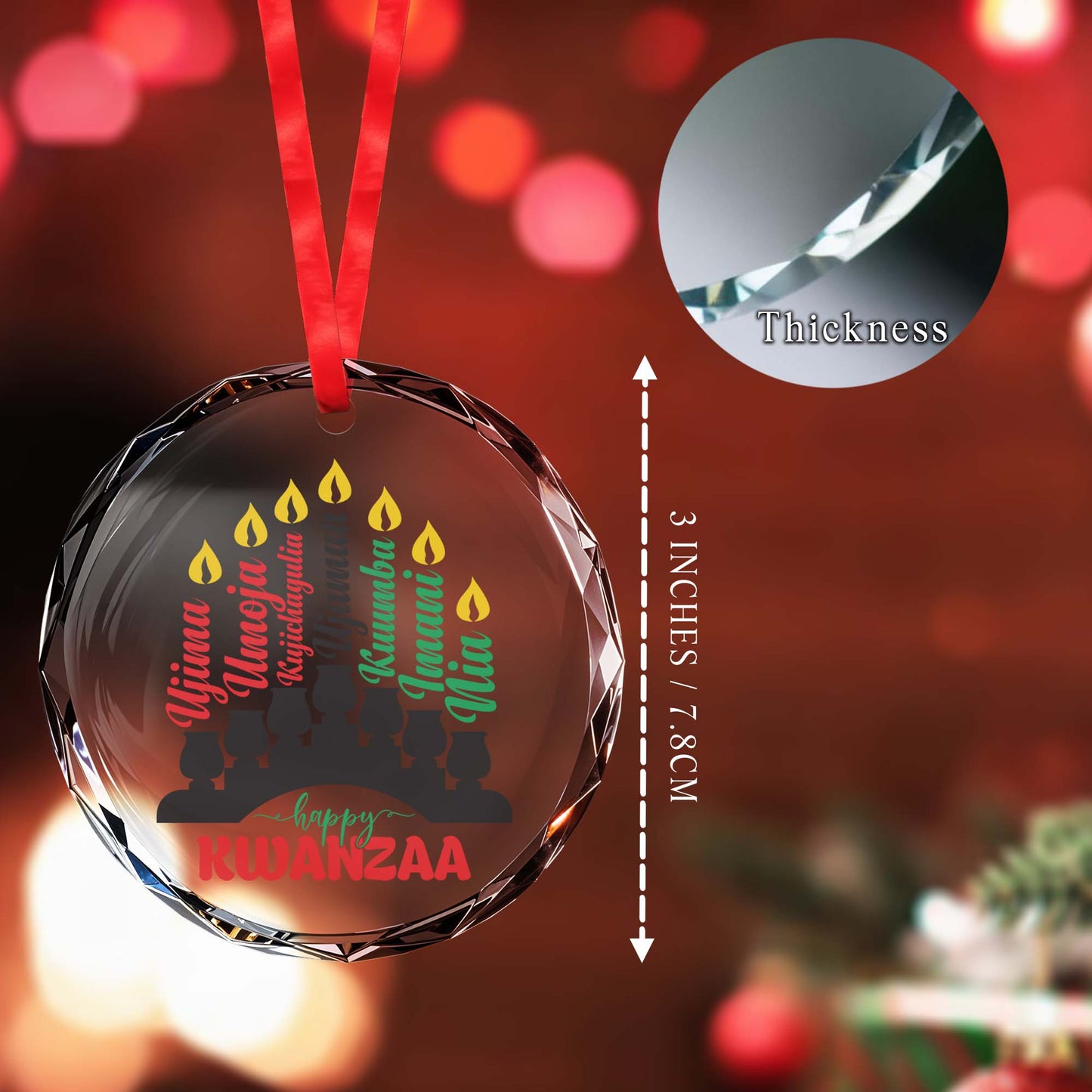 Happy Kwanzaa Kinara With Candles Design