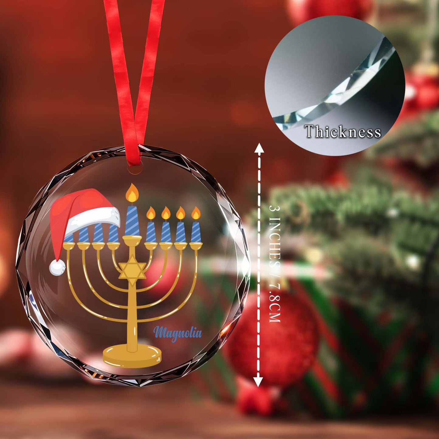 Festival Of Lights Menorah And Santa Hat