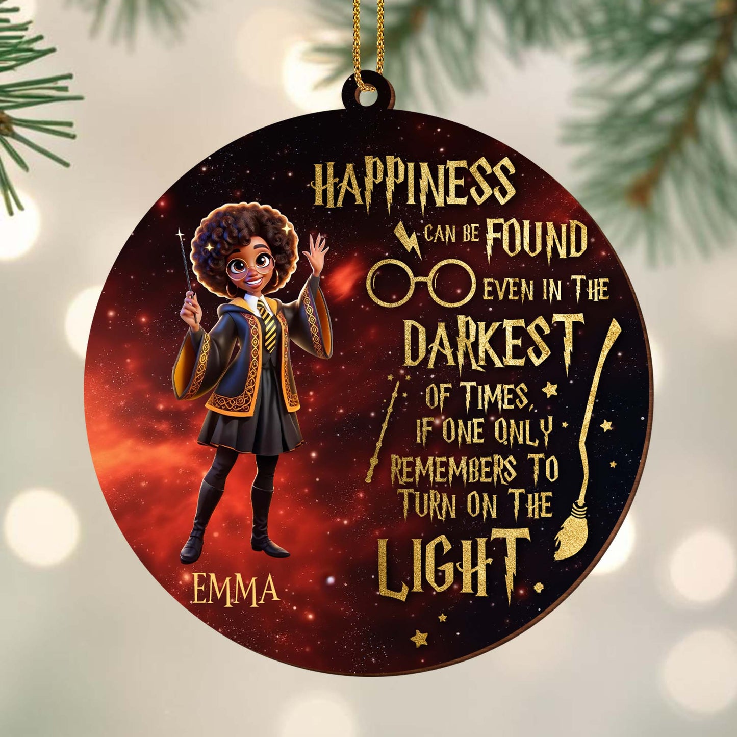 Happiness In The Darkest Of Times Magical Ornament