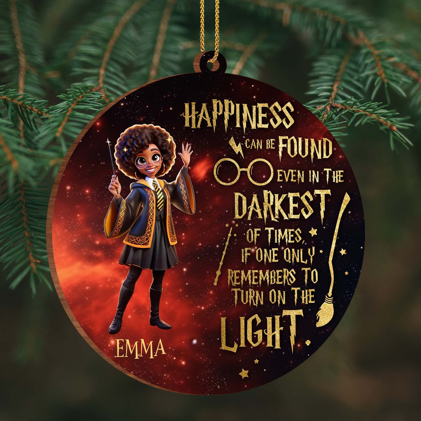 Happiness In The Darkest Of Times Magical Ornament