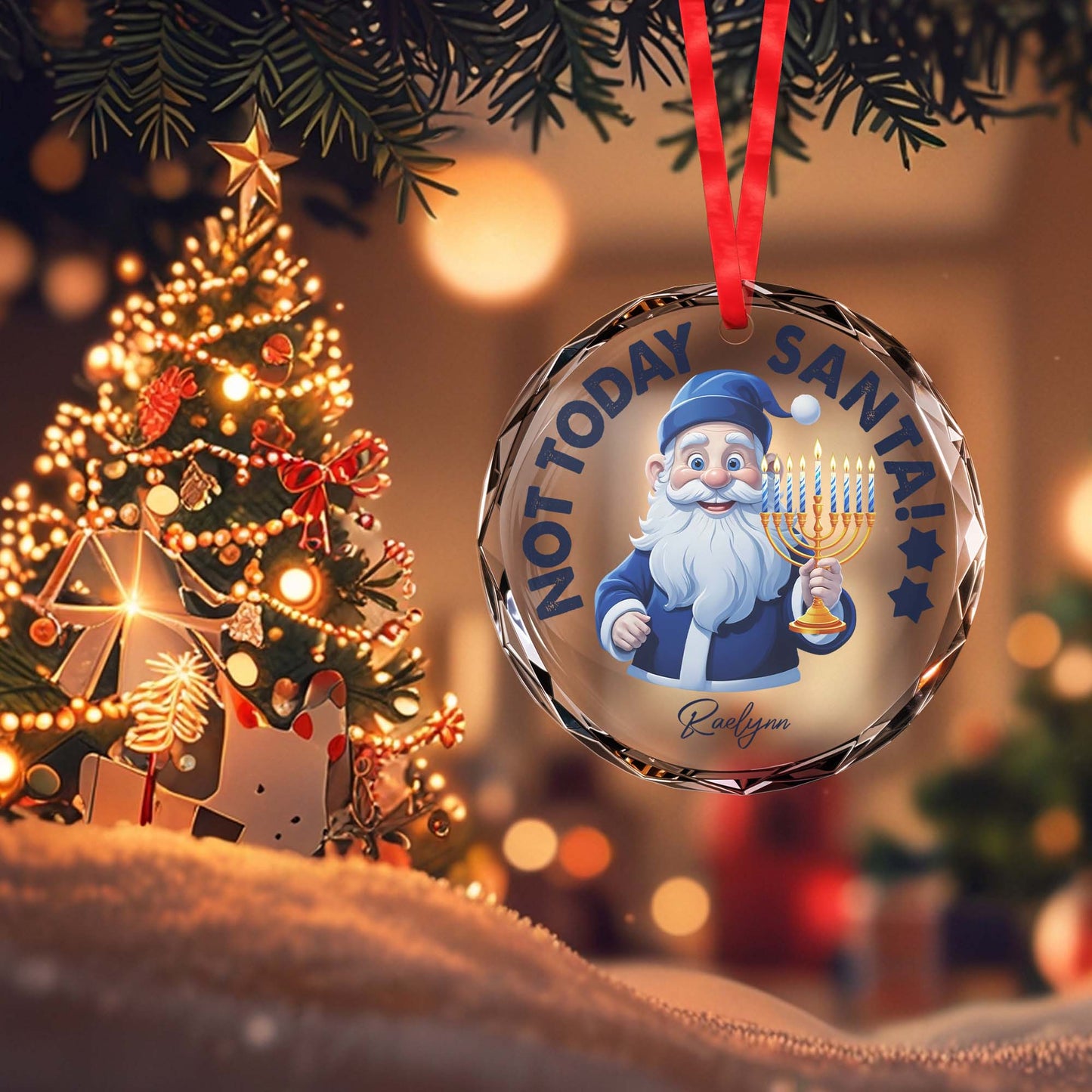 Not Today Santa Celebrate With Joy And Light