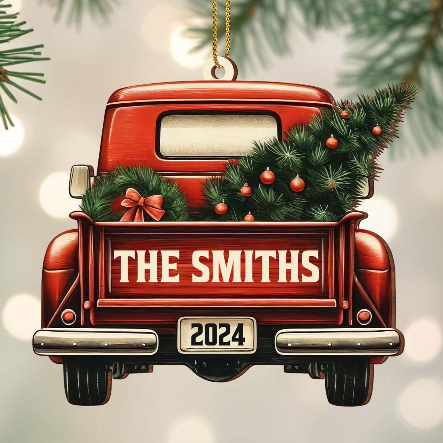 Family Adventures Begin Here With Vintage Truck And Christmas Tree