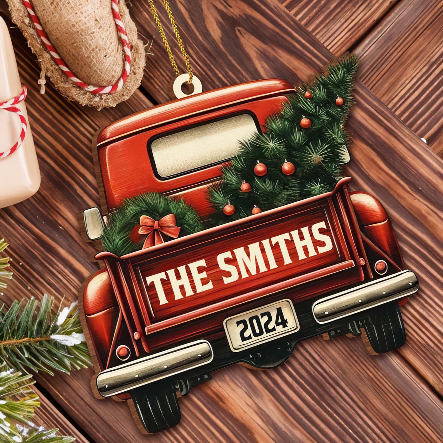Family Adventures Begin Here With Vintage Truck And Christmas Tree