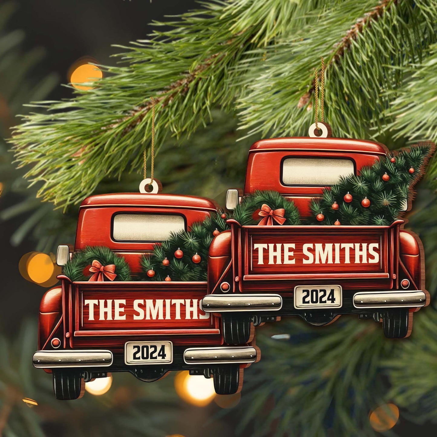 Family Adventures Begin Here With Vintage Truck And Christmas Tree