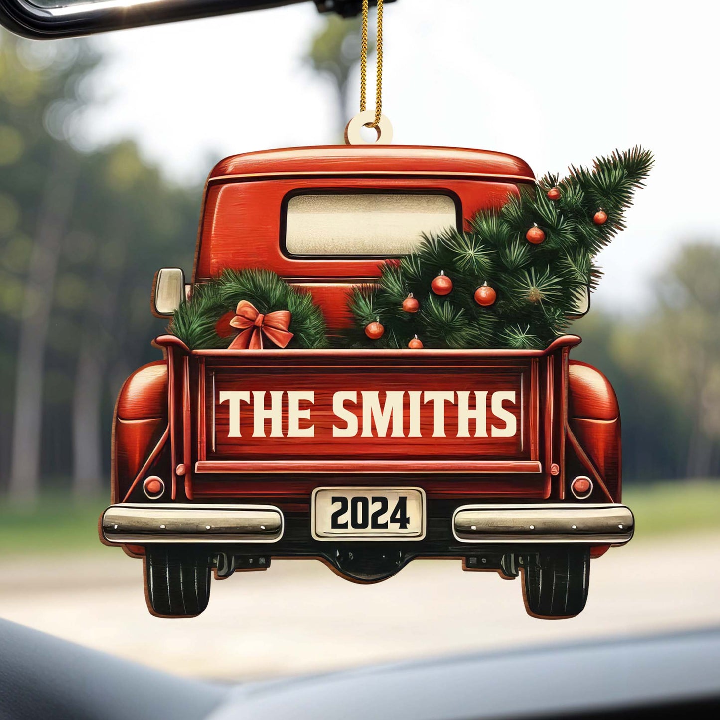 Family Adventures Begin Here With Vintage Truck And Christmas Tree