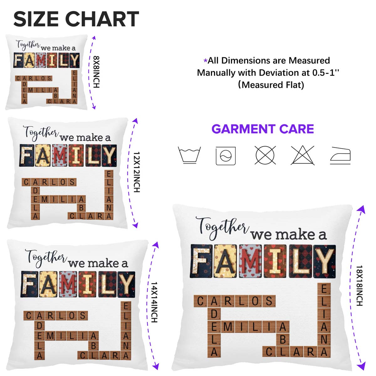 Together We Make A Family Scrabble Tiles Design