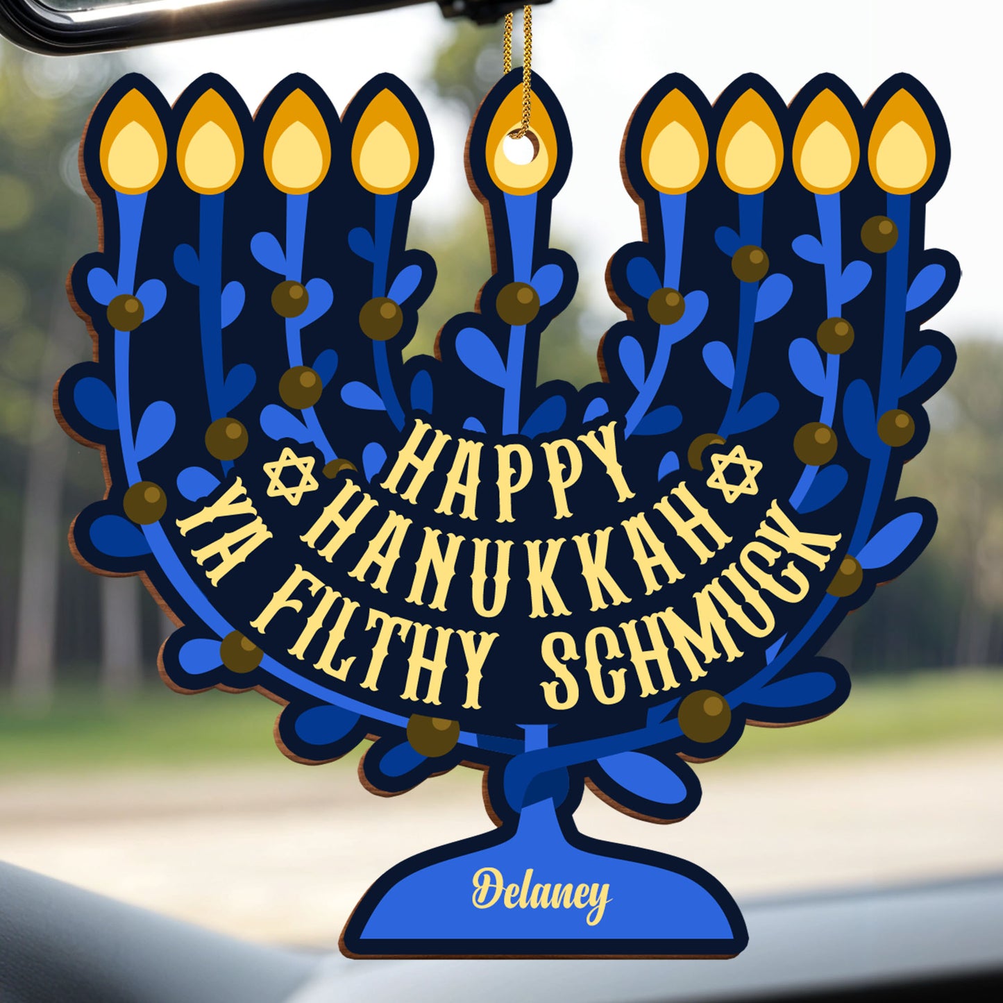 Happy Hanukkah You Wonderful Person Menorah Ornament