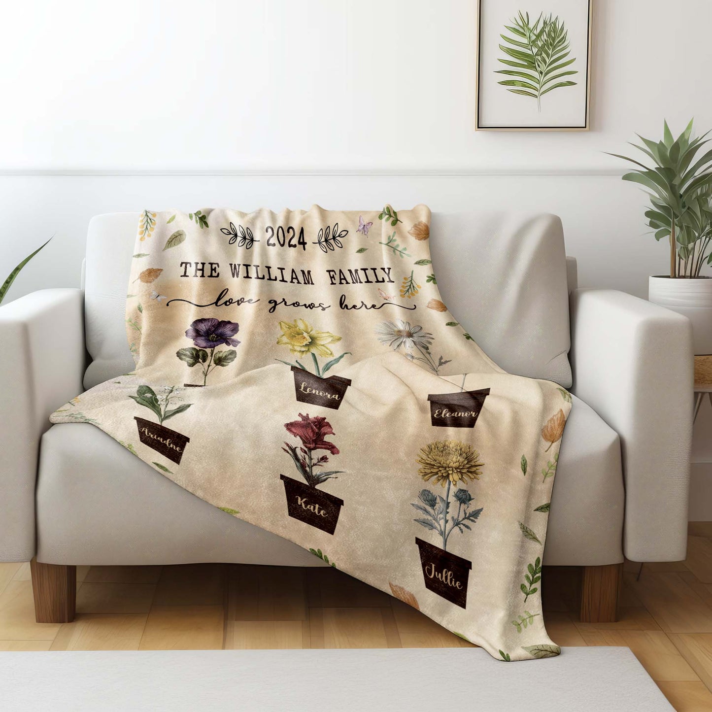Love Grows Here With Beautiful Flowers Design