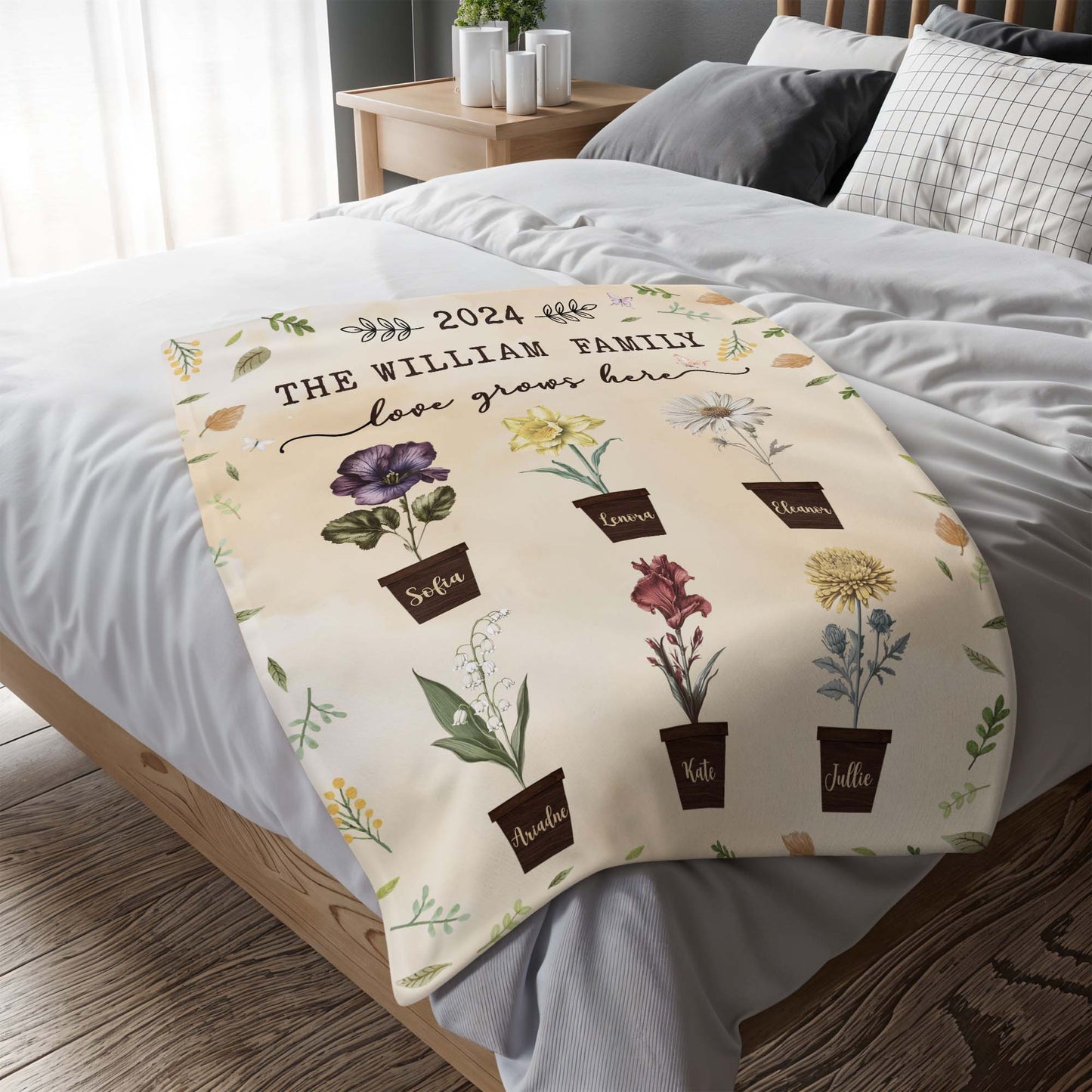 Love Grows Here With Beautiful Flowers Design