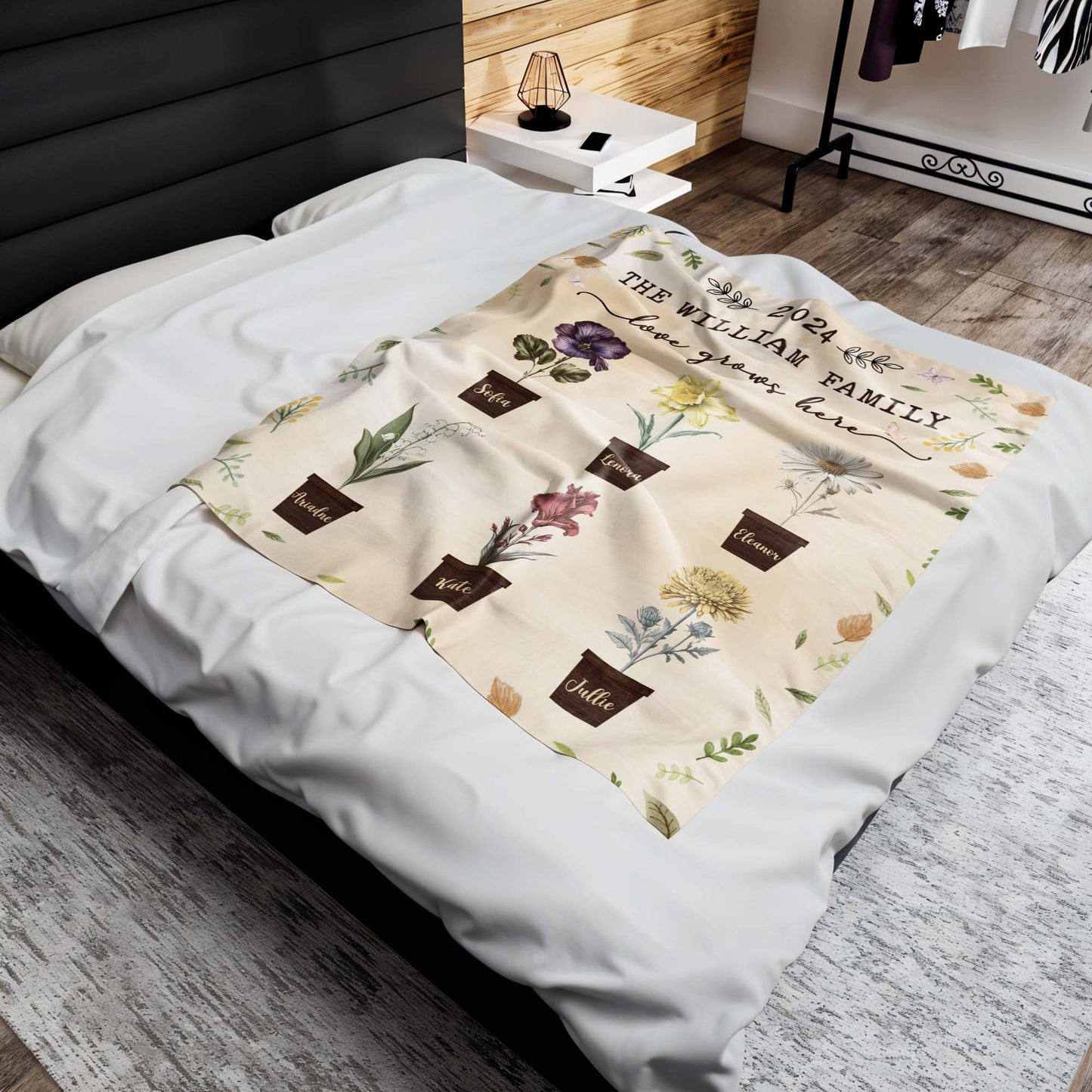 Love Grows Here With Beautiful Flowers Design