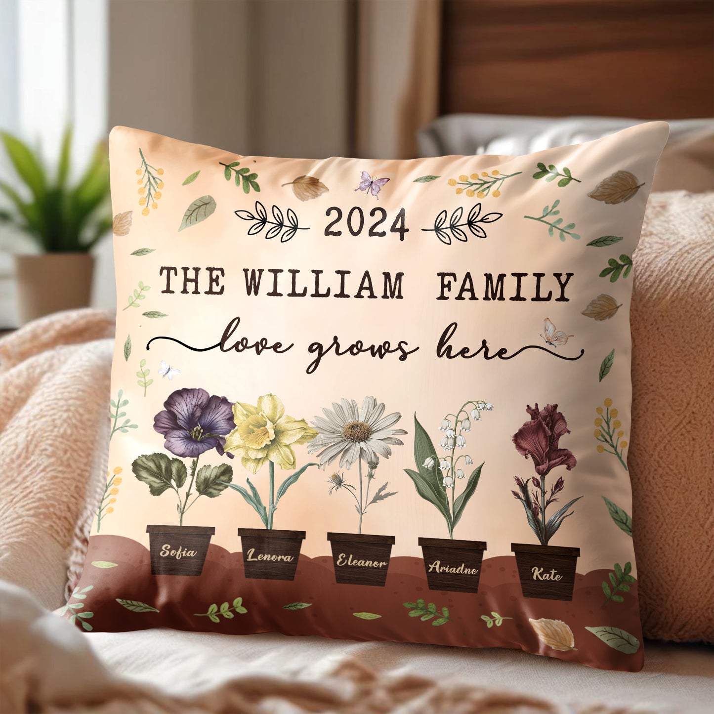Love Grows Here With Potted Plants And Flowers