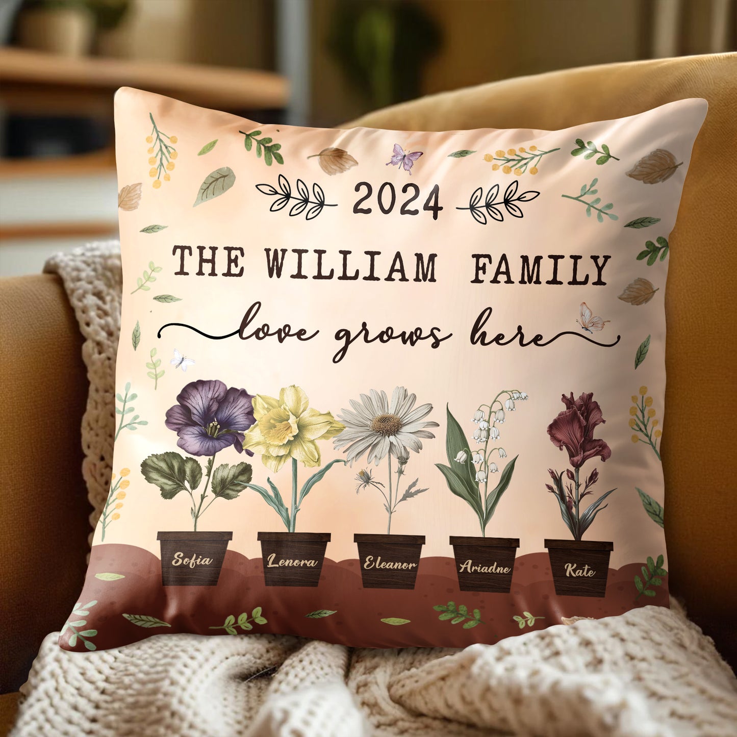 Love Grows Here With Potted Plants And Flowers