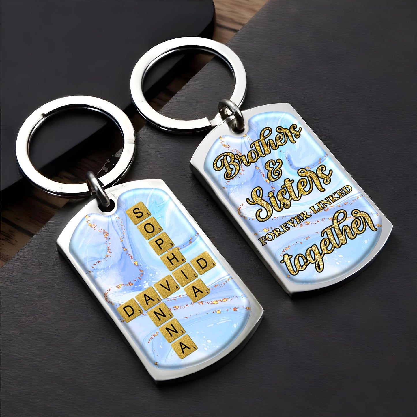 Brothers And Sisters Forever Linked Together Keychain