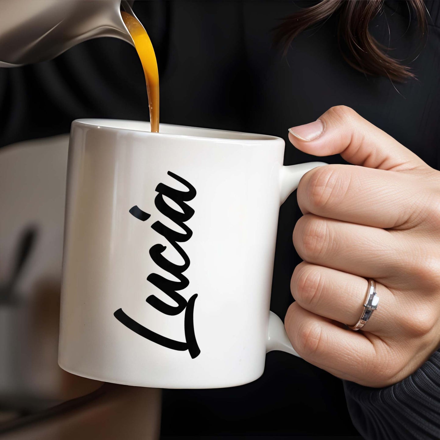 United In Liberty And Justice Statue Of Liberty Design - Personalized Custom Coffee Mug - FAM239_MG