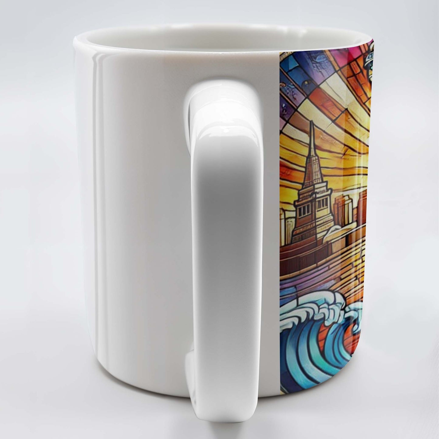 United In Liberty And Justice Statue Of Liberty Design - Personalized Custom Coffee Mug - FAM239_MG