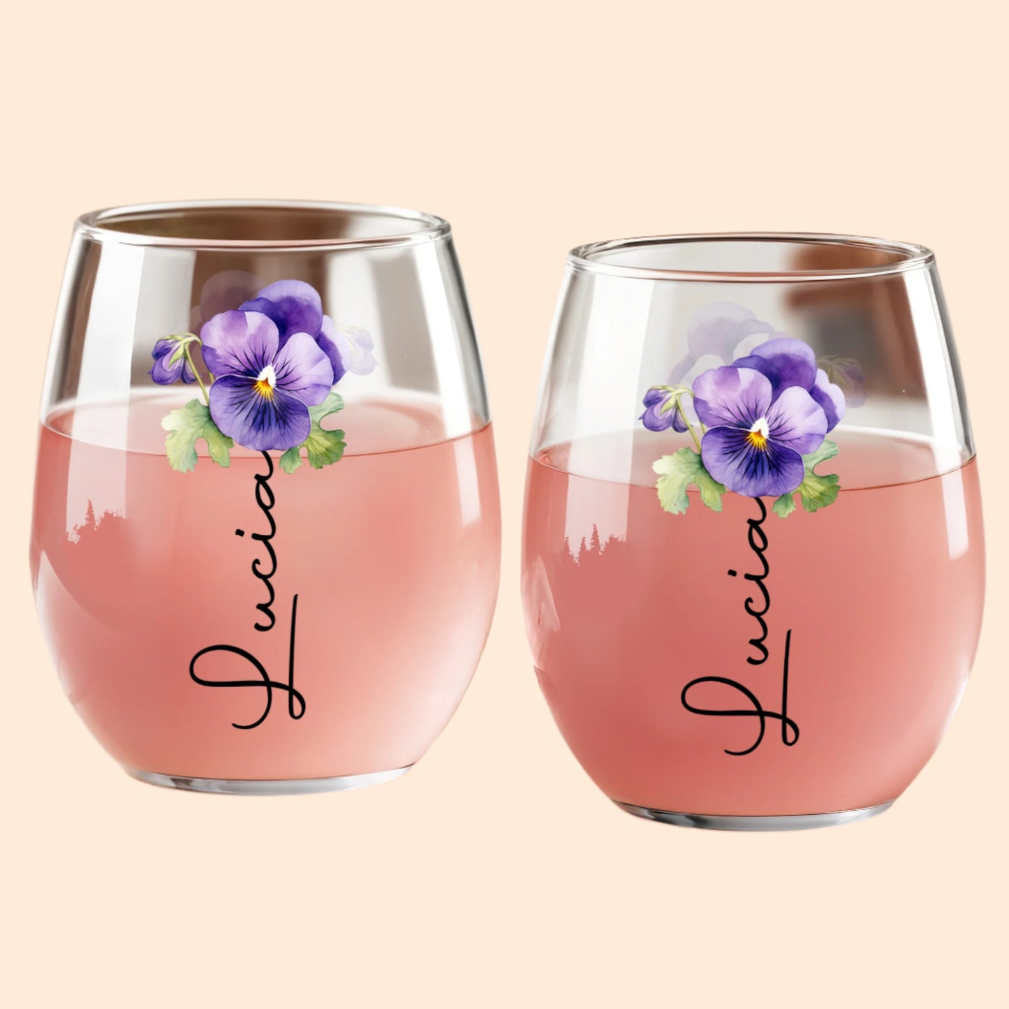 Sip And Bloom With Elegant Pansy Flowers Design