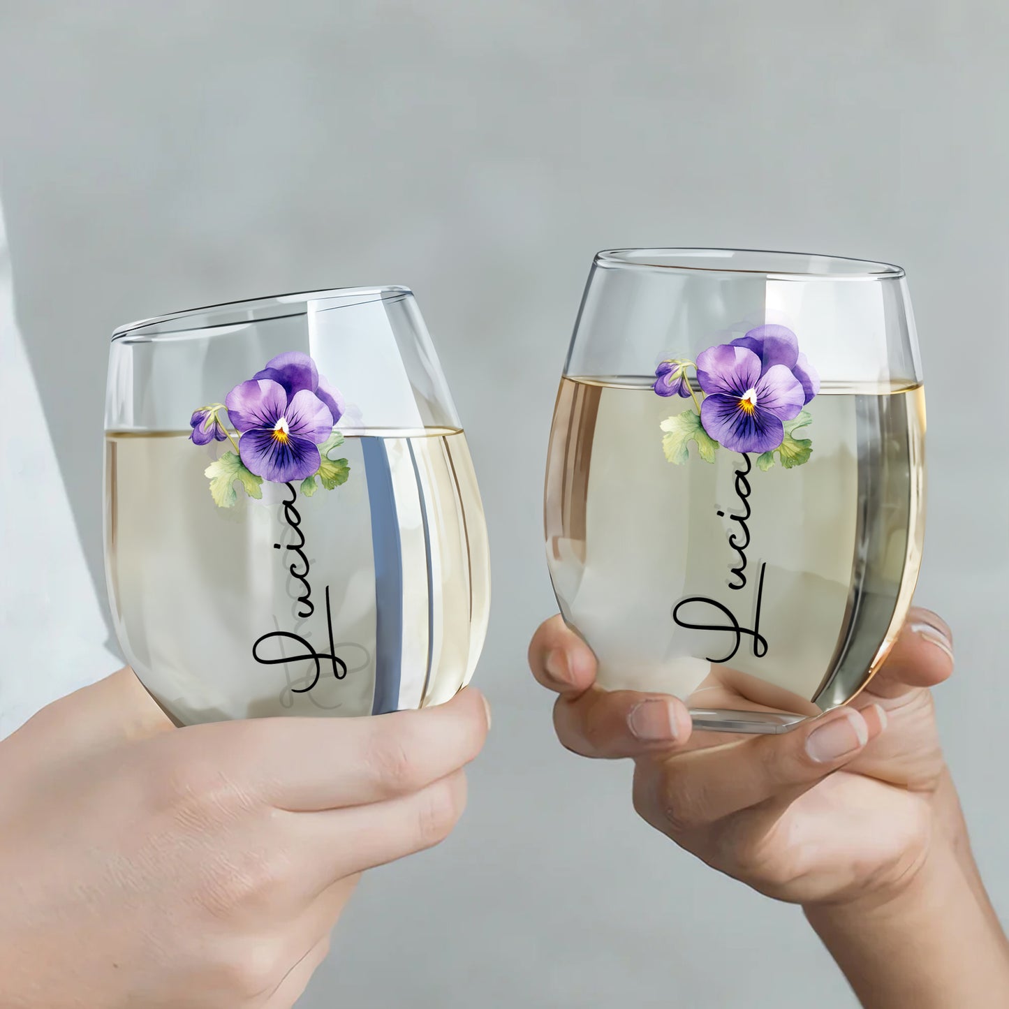 Sip And Bloom With Elegant Pansy Flowers Design
