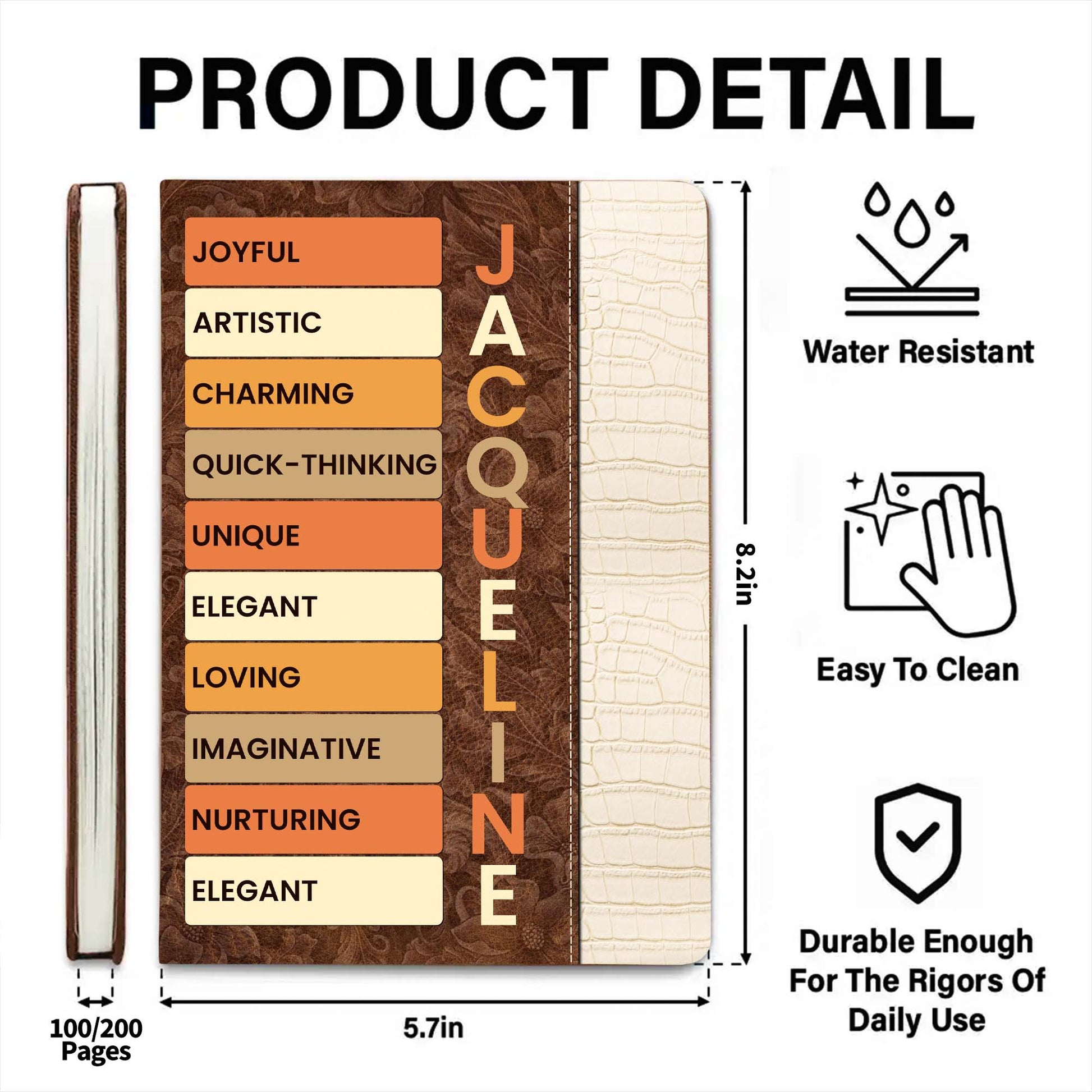 Elegant And Artistic Personalized Leather Journal