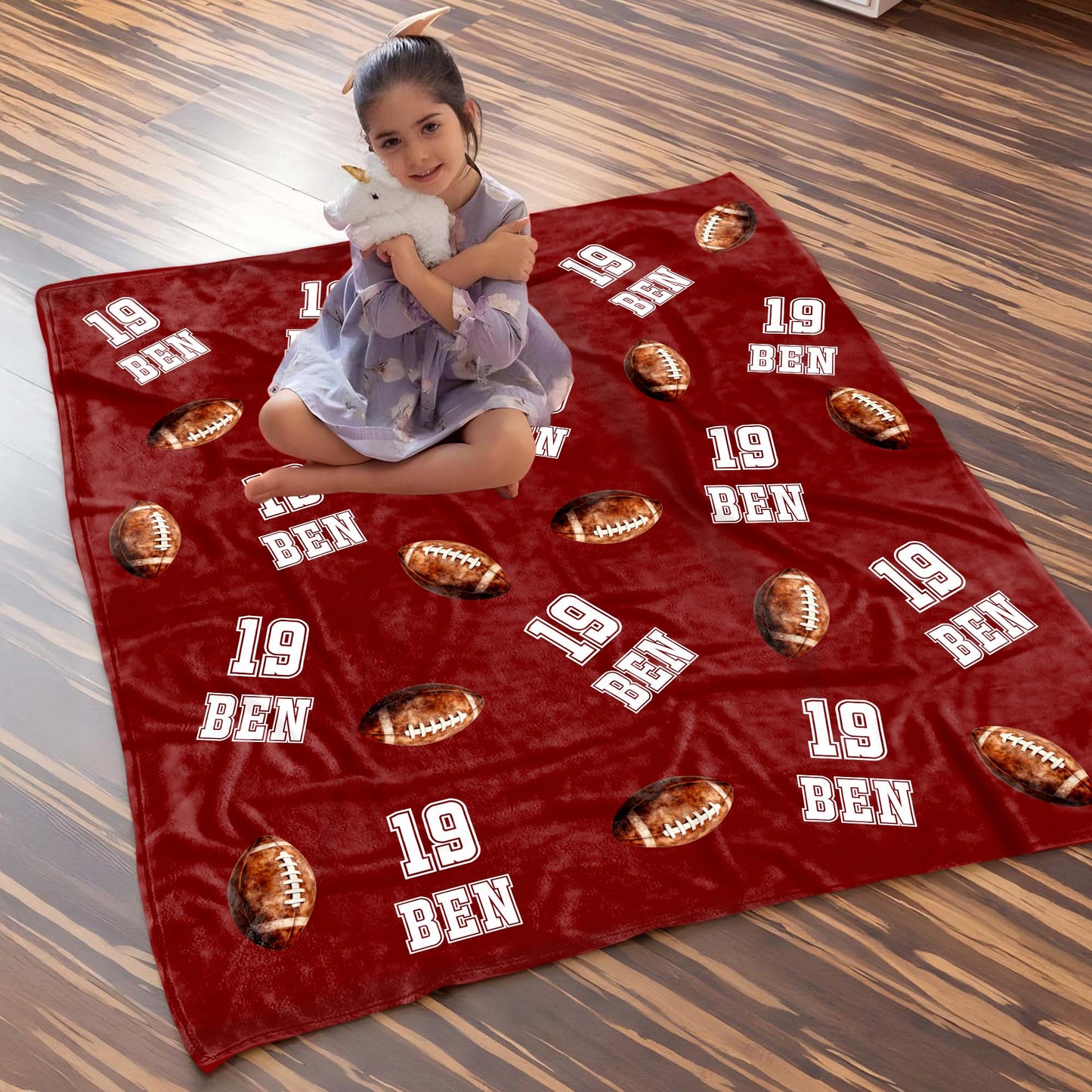 Celebrate Your MVP Moments Blanket With Football And Numbers