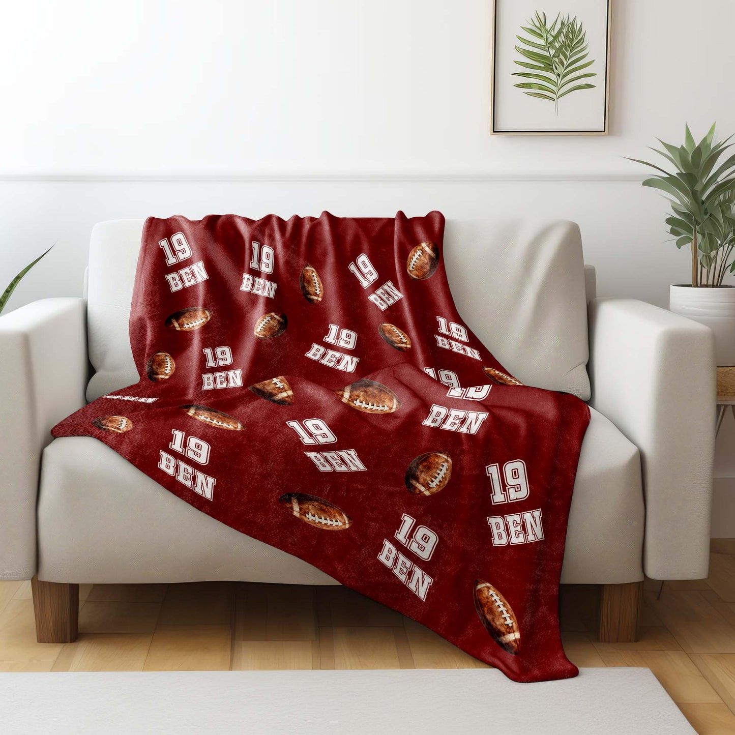 Celebrate Your MVP Moments Blanket With Football And Numbers