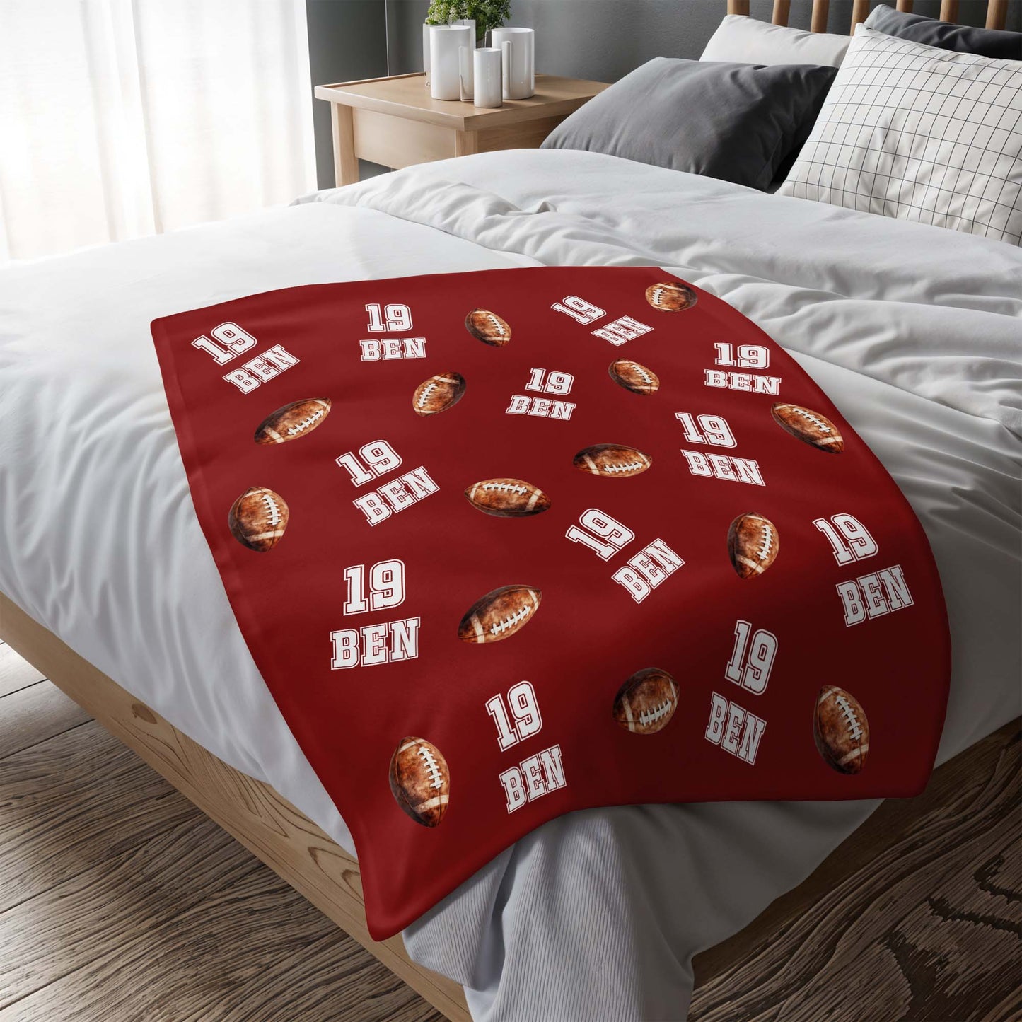 Celebrate Your MVP Moments Blanket With Football And Numbers