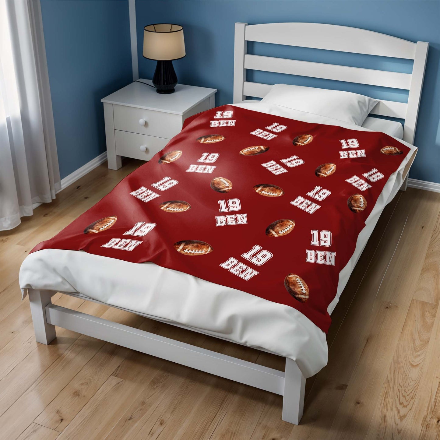 Celebrate Your MVP Moments Blanket With Football And Numbers