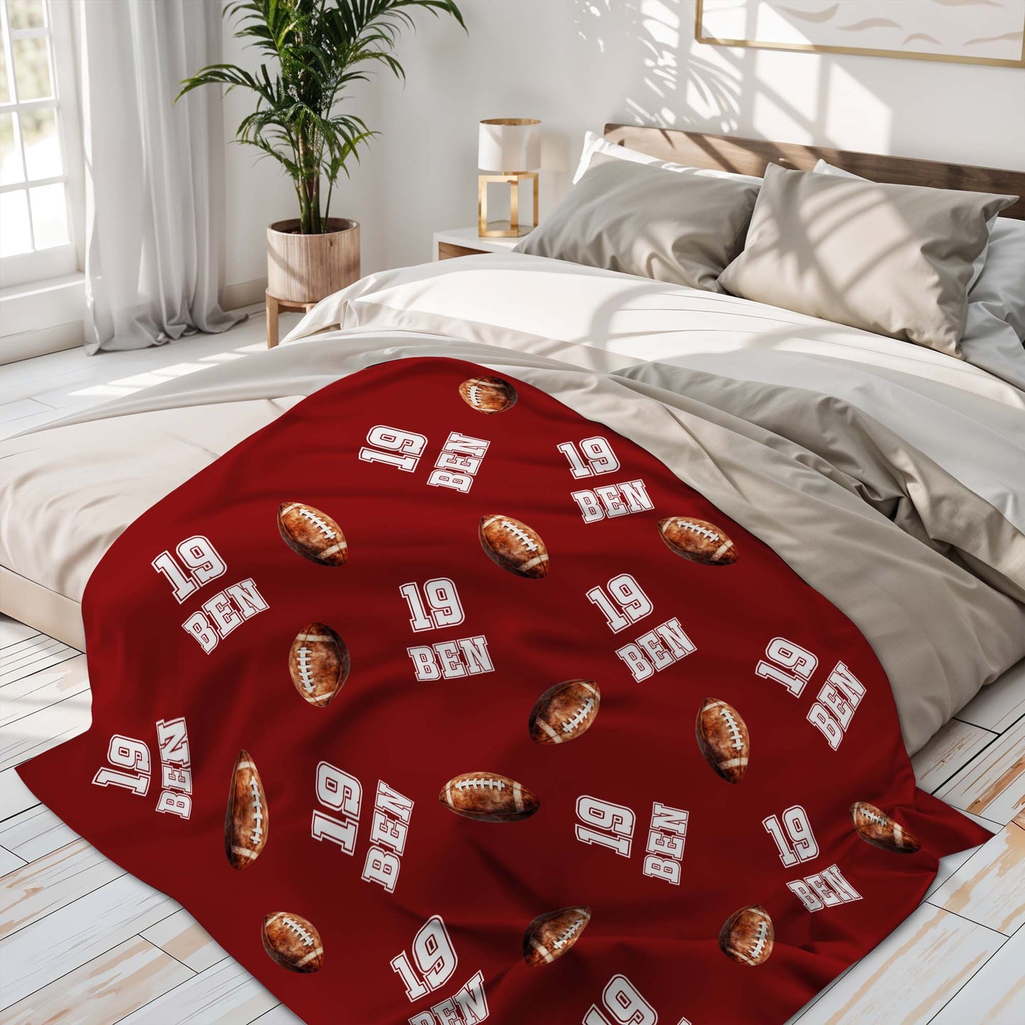 Celebrate Your MVP Moments Blanket With Football And Numbers