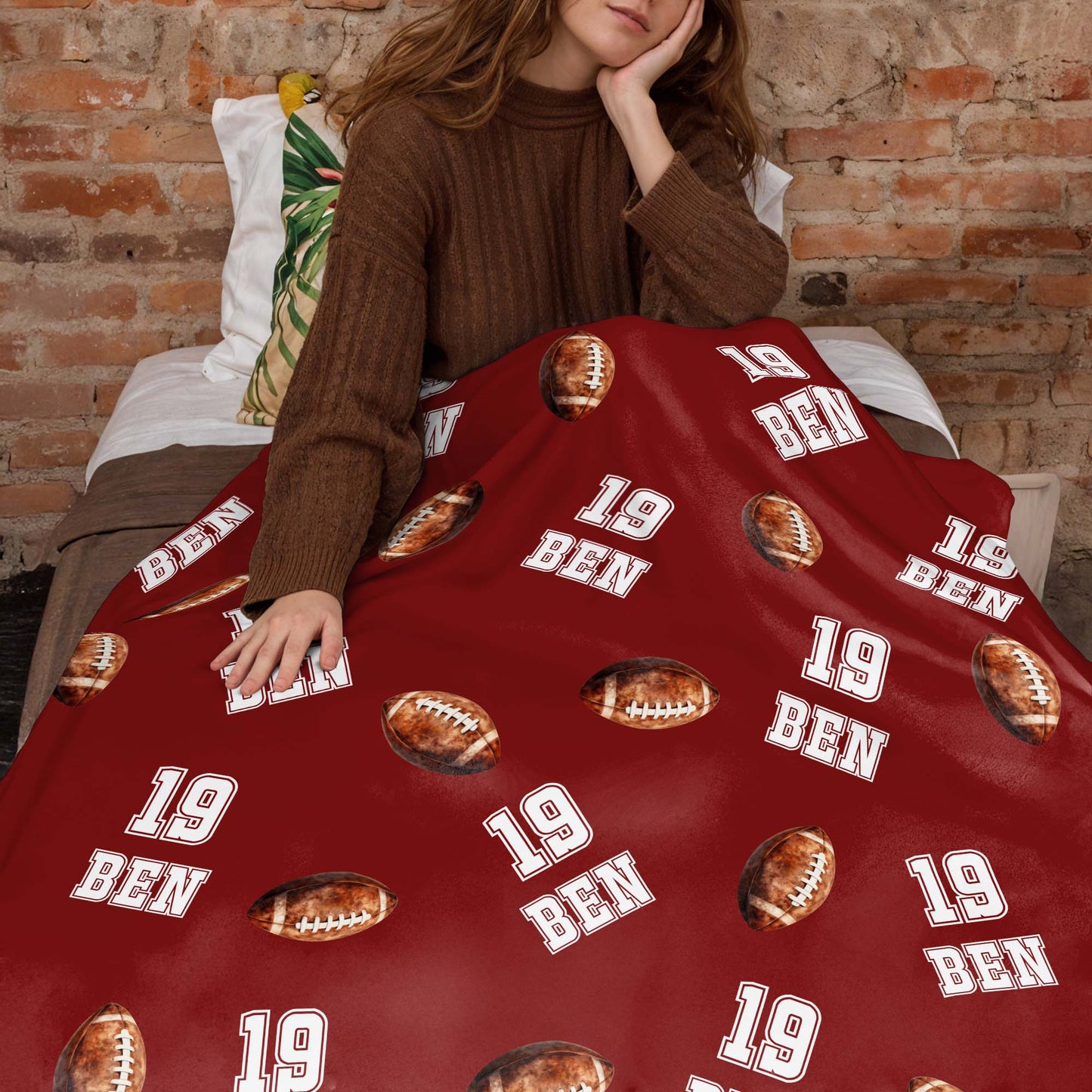 Celebrate Your MVP Moments Blanket With Football And Numbers