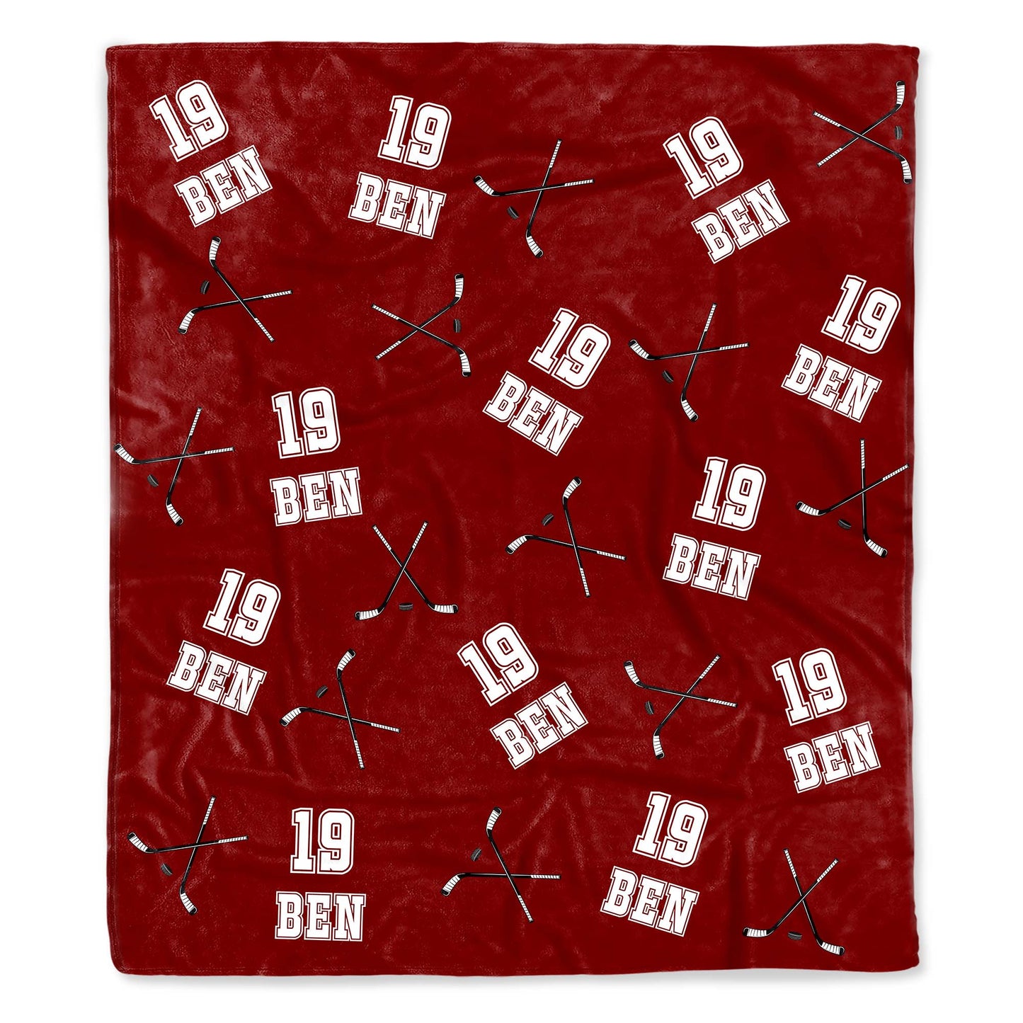 Custom Hockey Sticks And Year Blanket