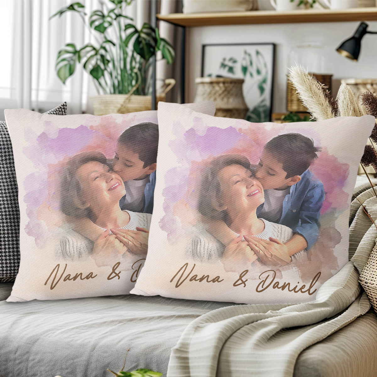 A Love That Transcends Time, Portrait Of Grandmother And Grandson