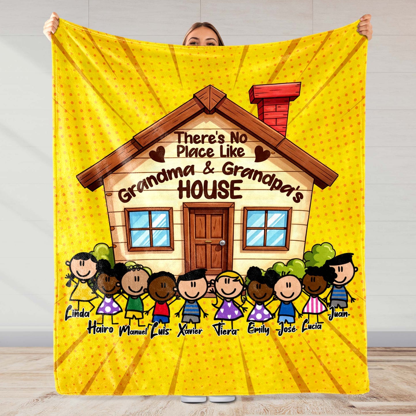 No Place Like Grandma And Grandpa's House With Cartoon Children