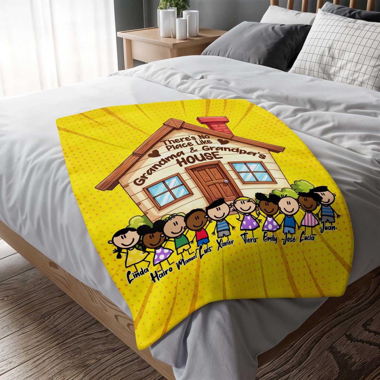 No Place Like Grandma And Grandpa's House With Cartoon Children