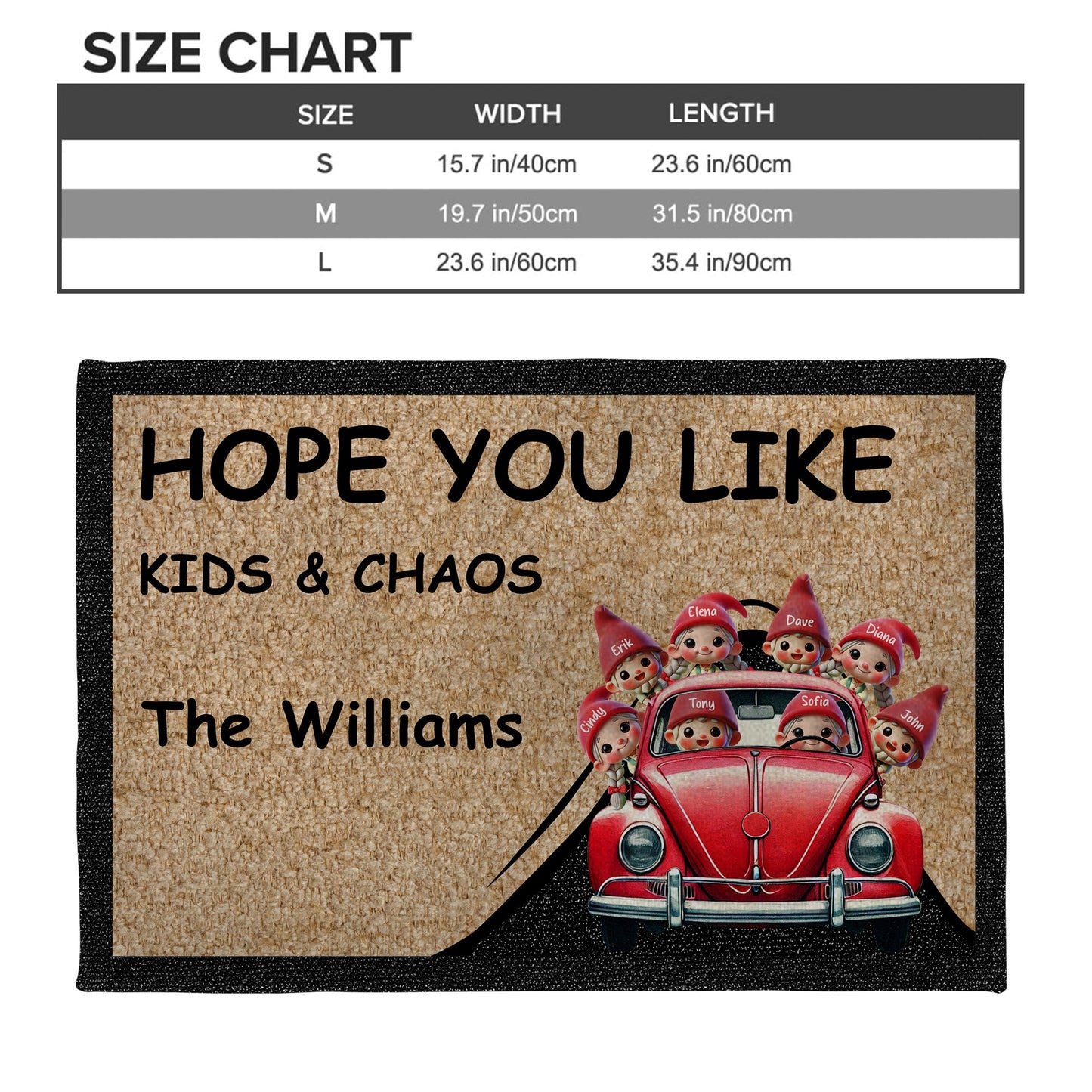 Hope You Like Kids And Chaos Family Welcome Doormat