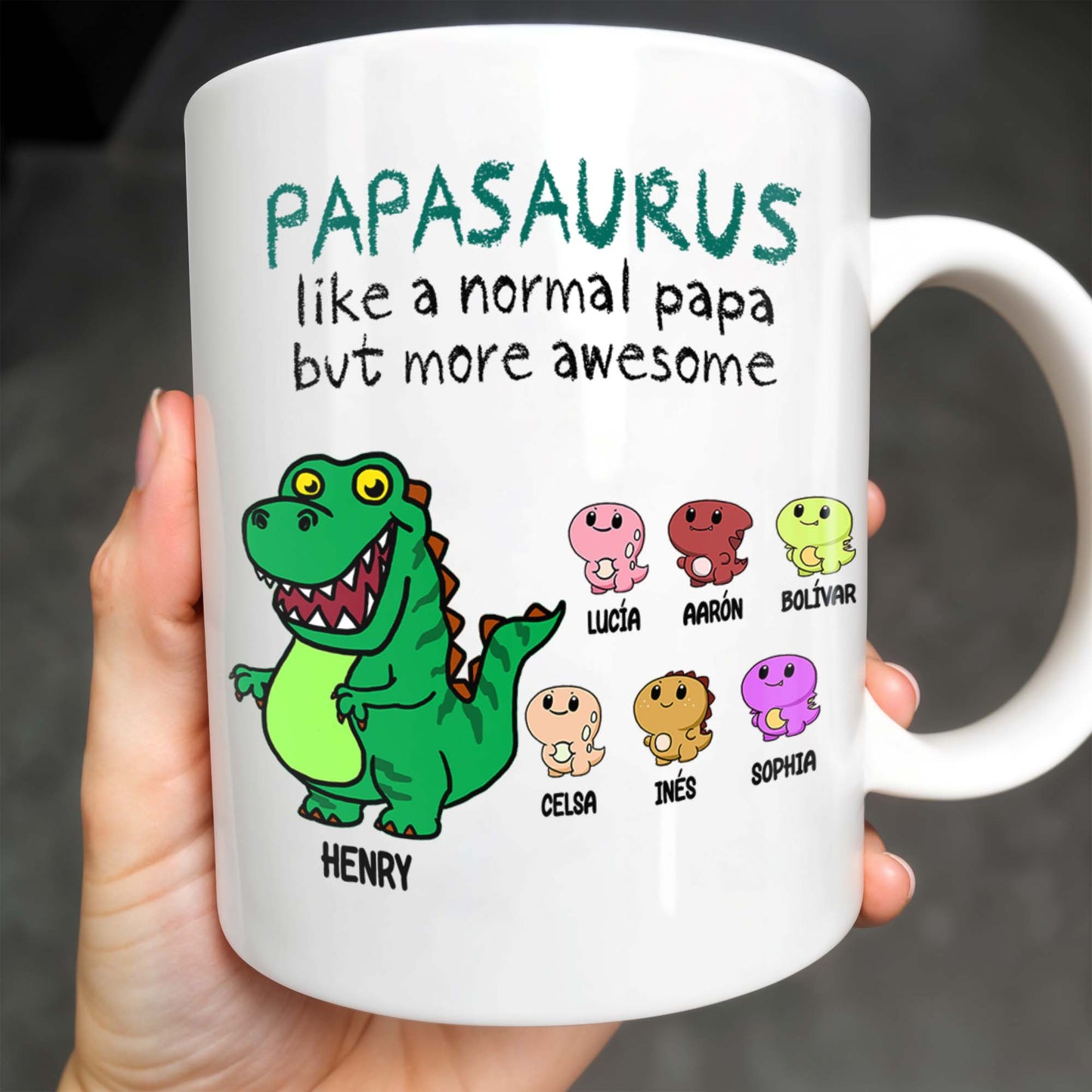 Papasaurus Like A Normal Papa But More Awesome Cute Dinosaur