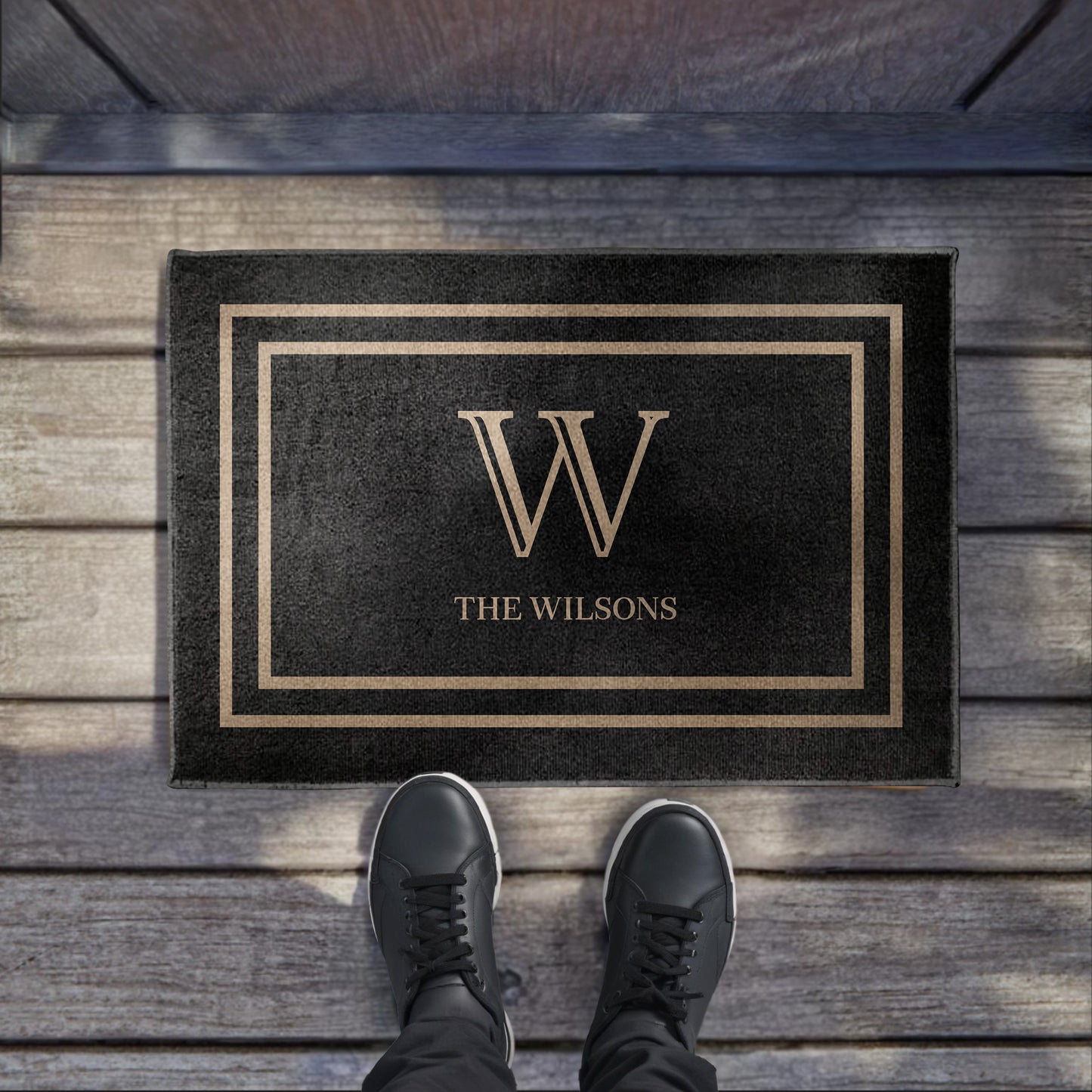 Welcome Home Monogram Elegant Doormat