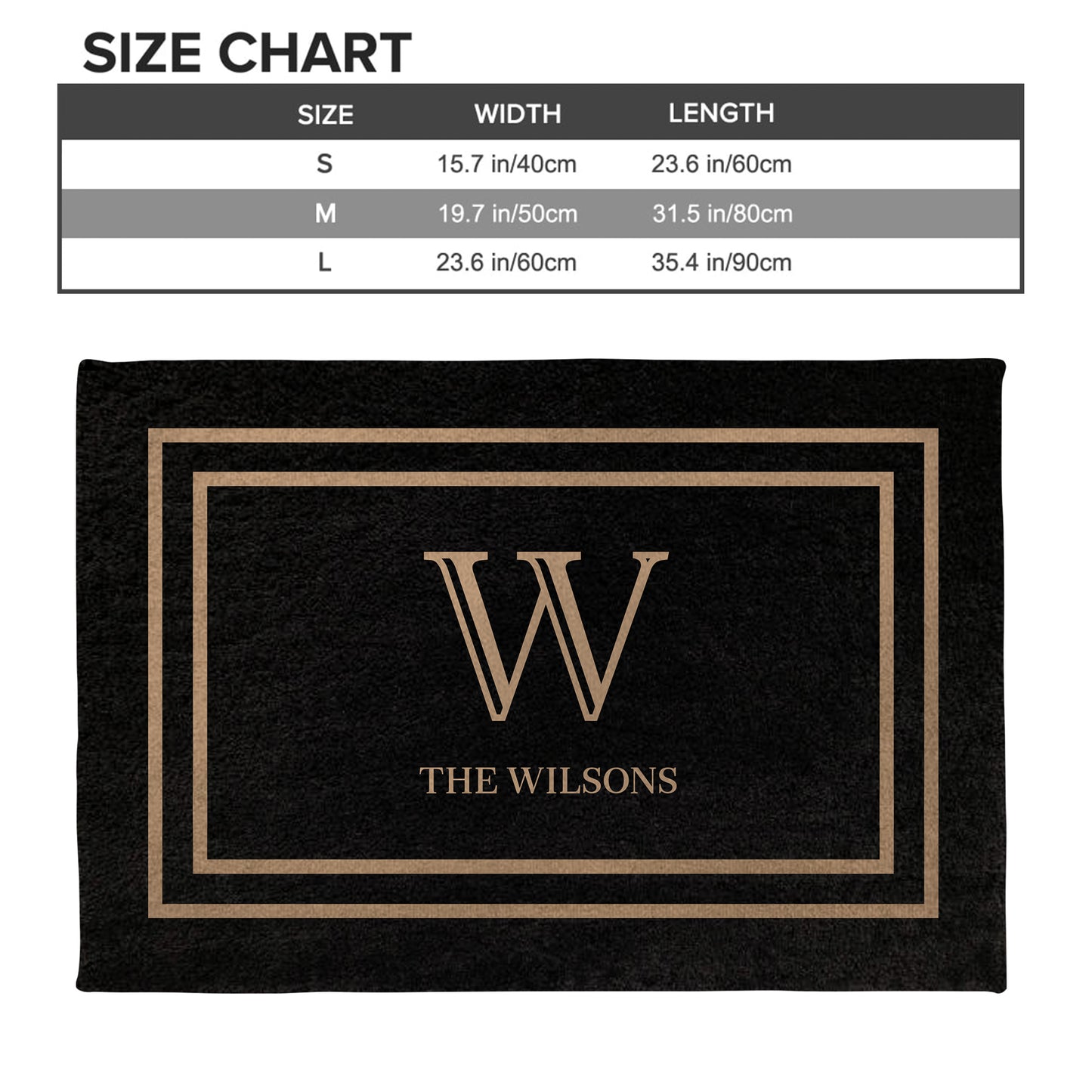 Welcome Home Monogram Elegant Doormat