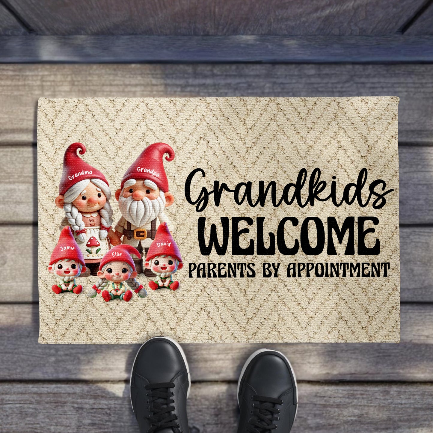 Grandkids Welcome Parents By Appointment Gnome Decor - Personalized Custom Doormat - FAM267_DRM