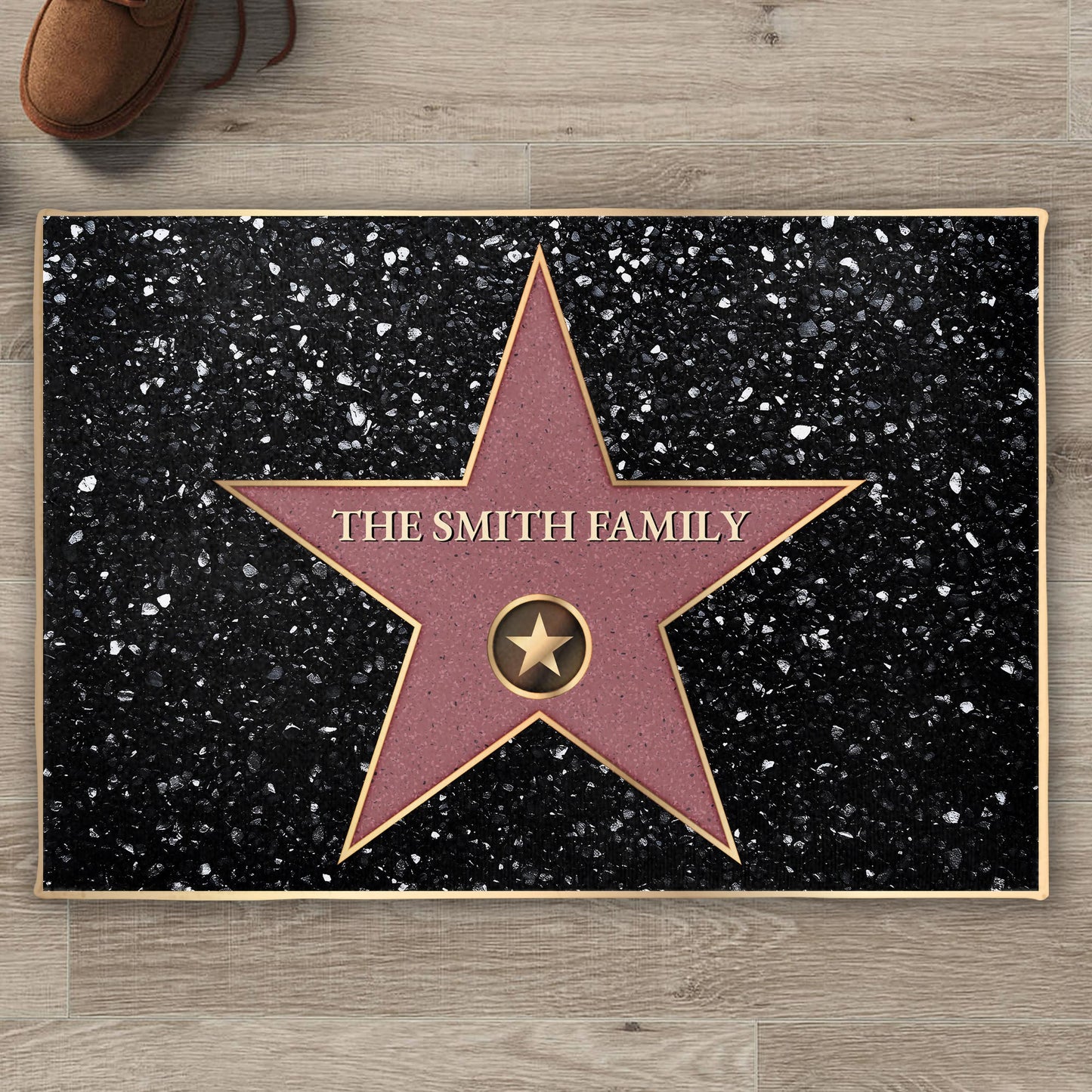 Welcome To The Star Family Doormat With Elegant Star Design