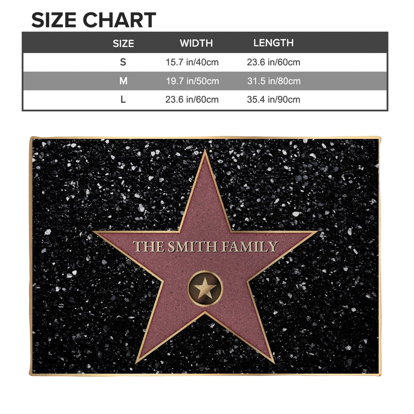 Welcome To The Star Family Doormat With Elegant Star Design