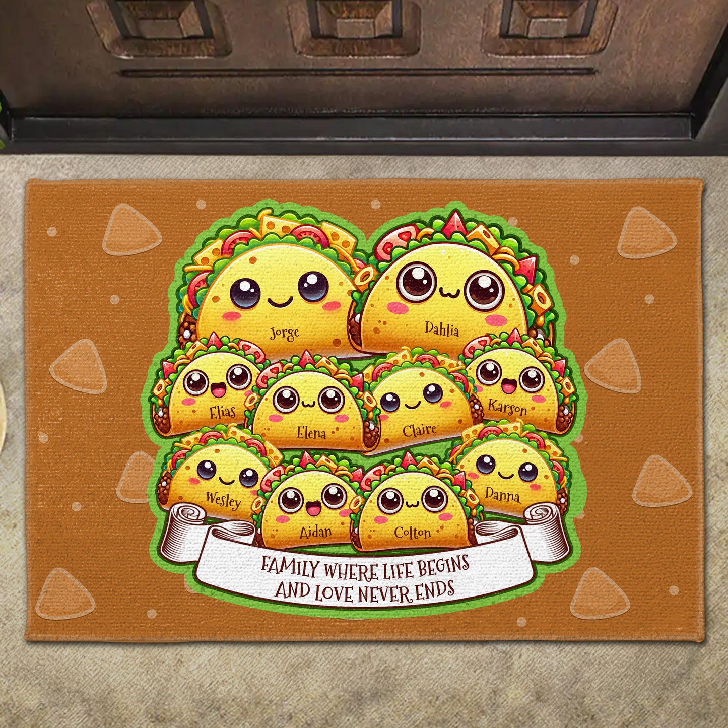 Family Where Life Begins And Love Never Ends Taco Design
