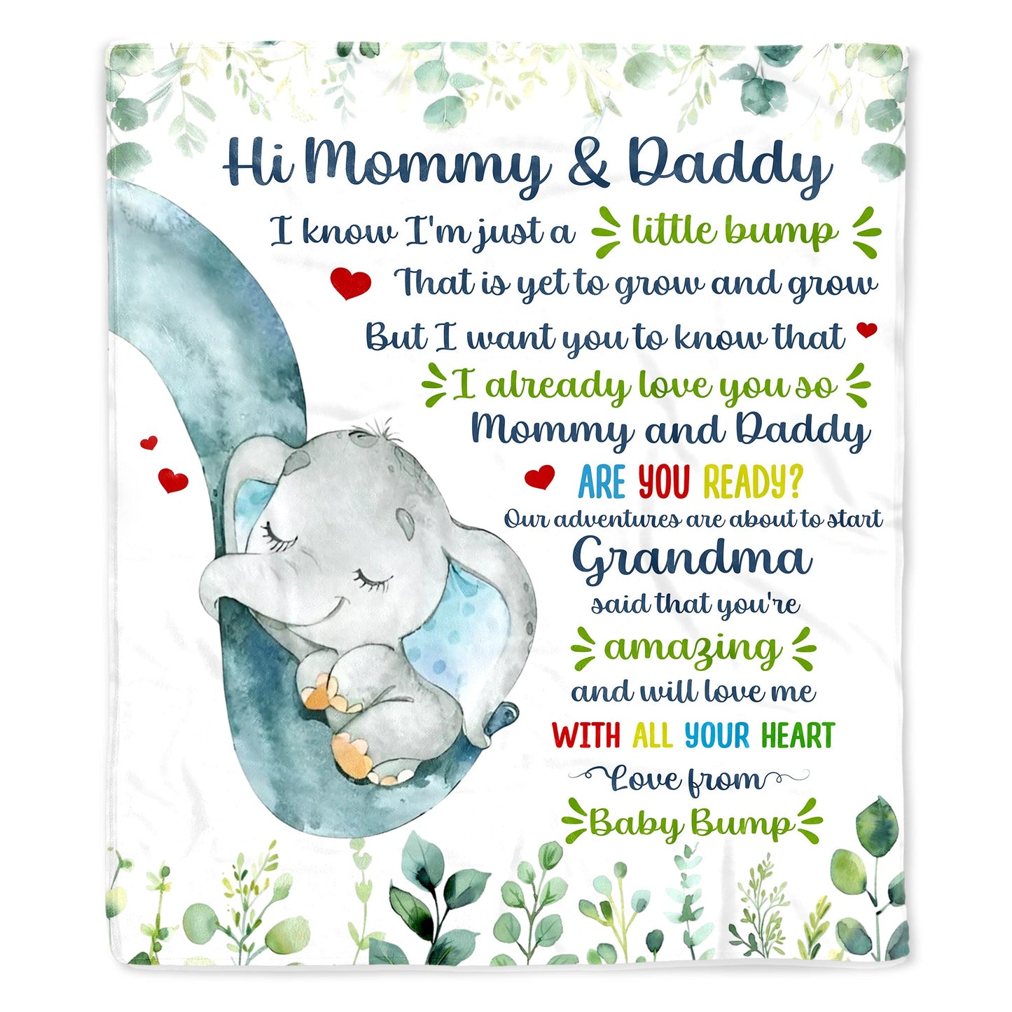 Love From Baby Bump Elephant Design For Expecting Parents