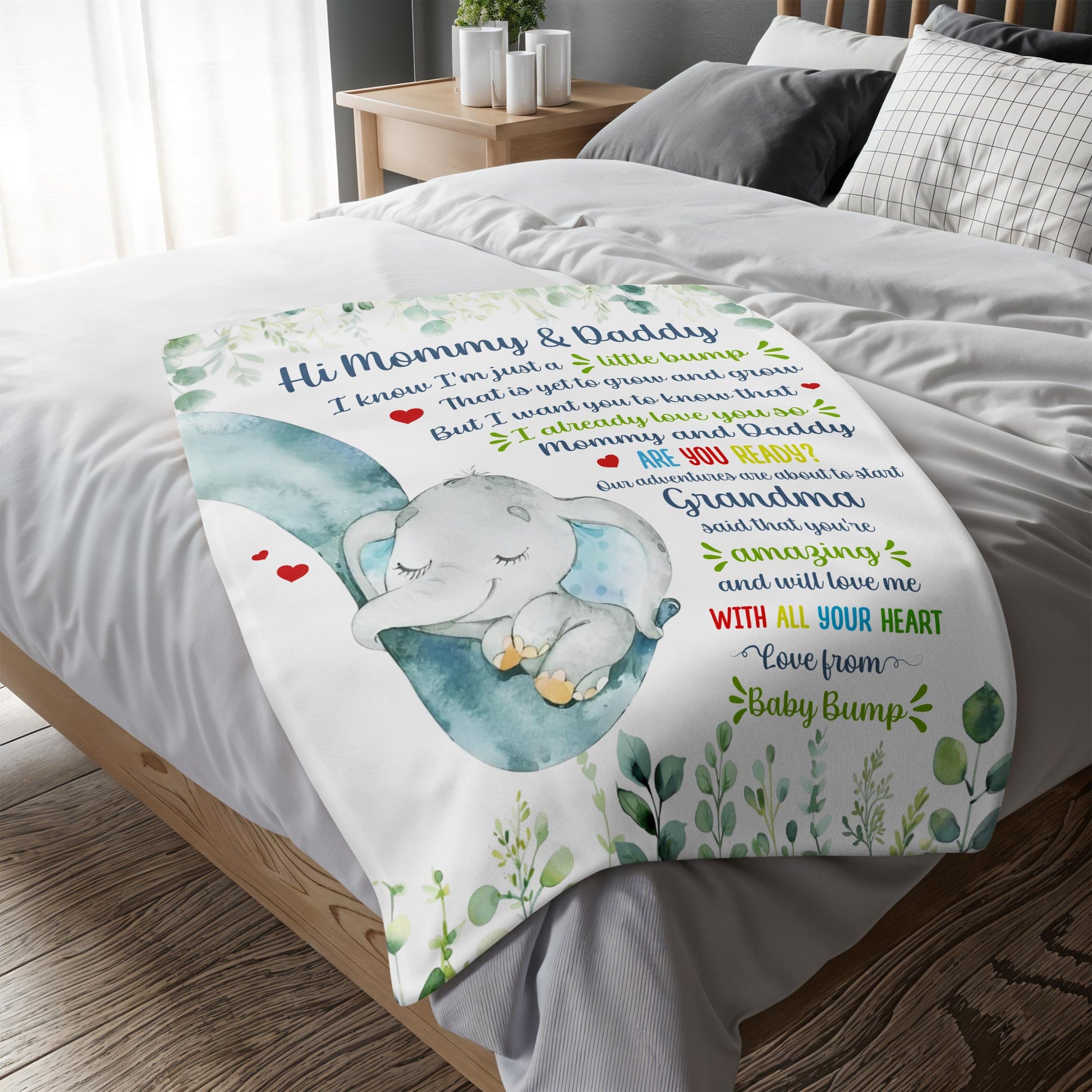 Love From Baby Bump Elephant Design For Expecting Parents