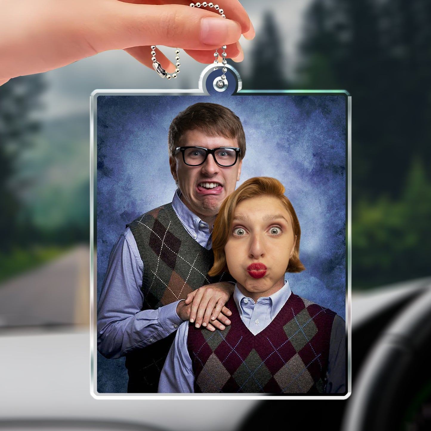 To the Funniest Couple We Know, Ornament with Funny Faces