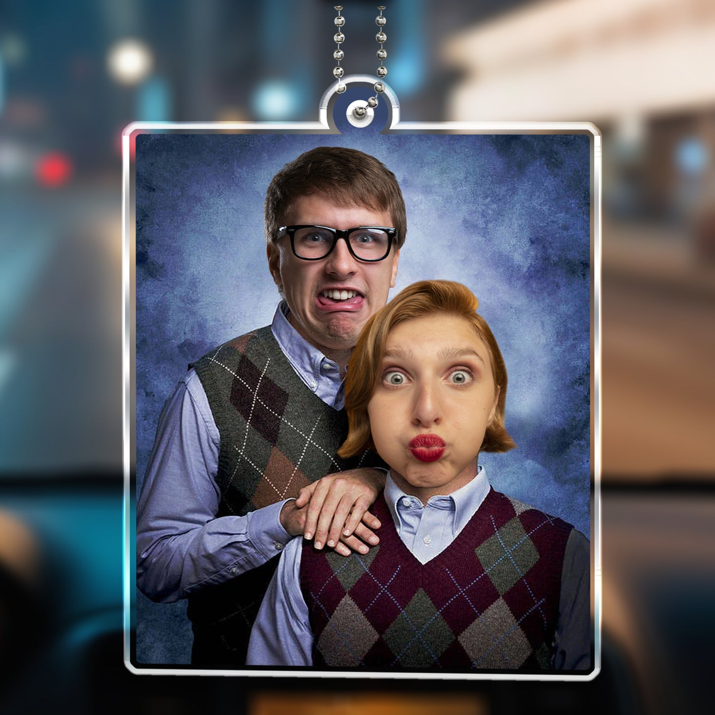 To the Funniest Couple We Know, Ornament with Funny Faces